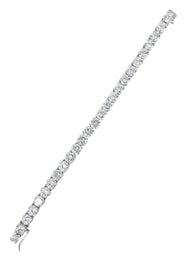 White Gold Plated Mens Tennis Bracelet