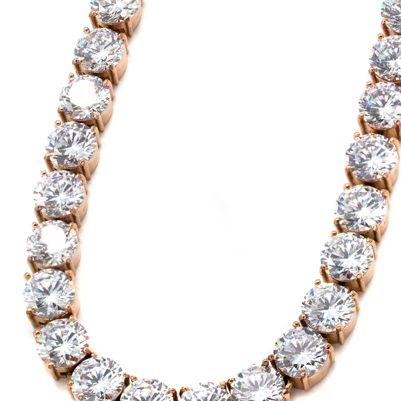 Lab Grown Diamond Tennis Chain / Necklace - 14K Rose Gold