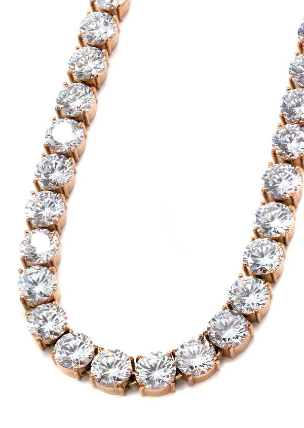 Women Jewelry - Diamond Necklace For Women | Lab Grown Tennis Chain Rose Gold