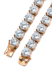 Women Jewelry - Diamond Necklace For Women | Lab Grown Tennis Chain Rose Gold