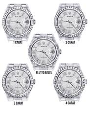 Diamond Mens  Rolex Datejust Watch 16200 | 36 MM | Diamond Rolex Textured Dial | Oyster Band