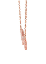 14K Rose Gold  Full Diamond Script Name Plate Necklace | Style #115