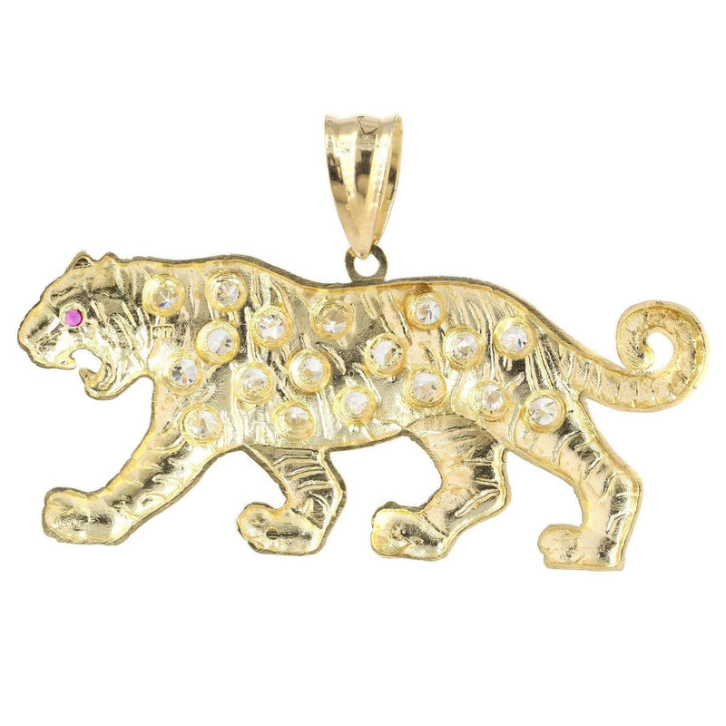 Tiger  10K Gold Pendant | 19.1 Grams