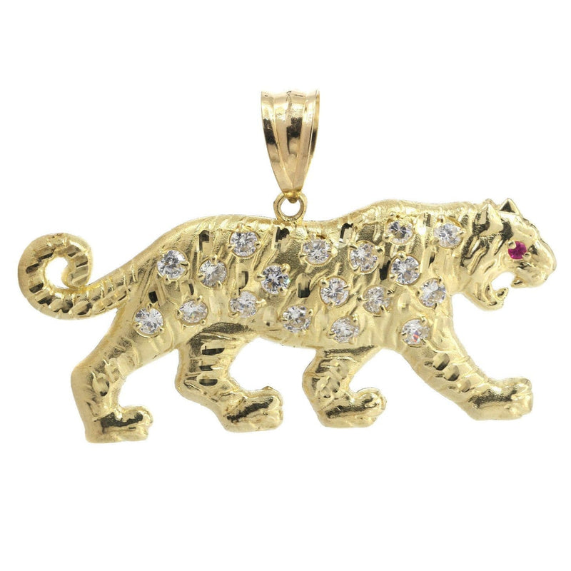 Tiger  10K Gold Pendant | 19.1 Grams