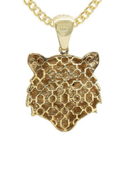 10K Yellow Gold Tiger Head Necklace | Appx. 28.3 Grams
