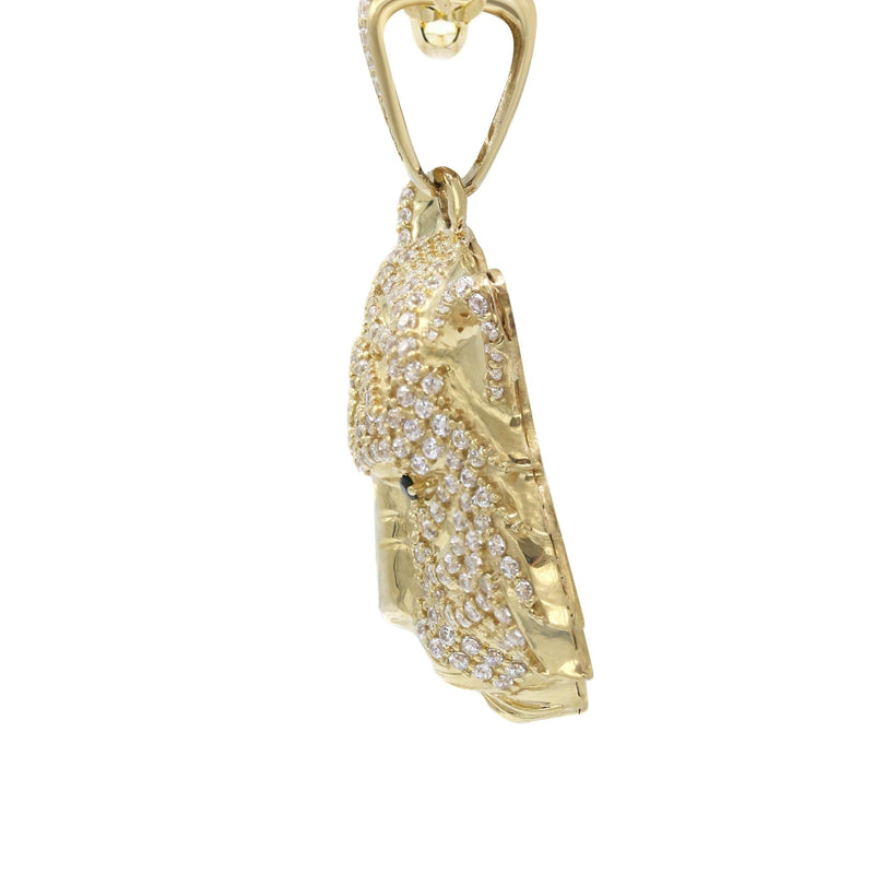 10K Yellow Gold Tiger Head Necklace | Appx. 28.3 Grams