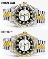 Gold Rolex Datejust Watch 16233 Two Tone for Men | 36Mm | Tuxedo Dial | Jubilee Band