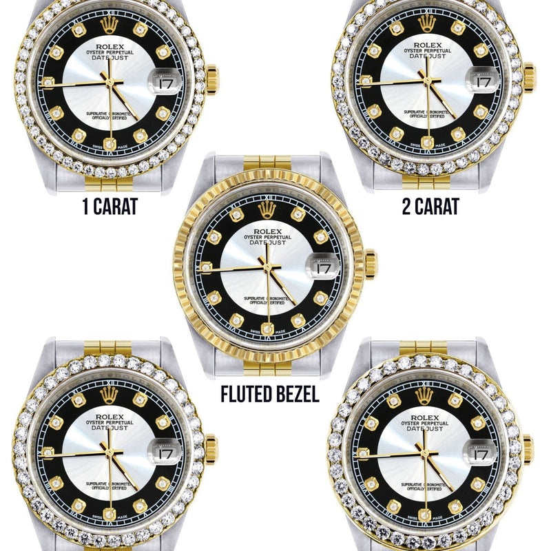 Gold Rolex Datejust Watch 16233 Two Tone for Men | 36Mm | Tuxedo Dial | Jubilee Band
