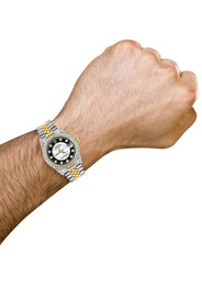 Gold Rolex Datejust Watch 16233 Two Tone for Men | 36Mm | Tuxedo Dial | Jubilee Band