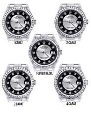 Diamond Mens Rolex Datejust Watch 16200  | 36MM | Tuxedo Diamond Dial | Oyster Band