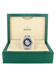 Womens Rolex Datejust Watch 16200 | 36Mm | Tuxedo Dial | Two Row 4.25 Carat Bezel | Jubilee Band