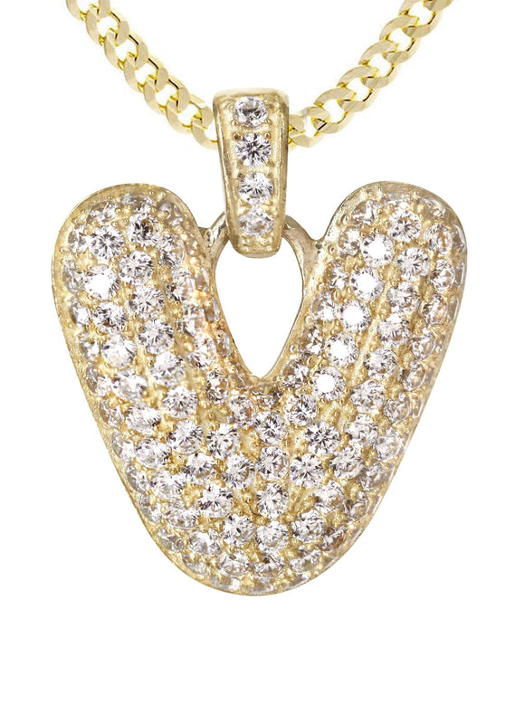 10K Yellow Gold Bubble Letter 