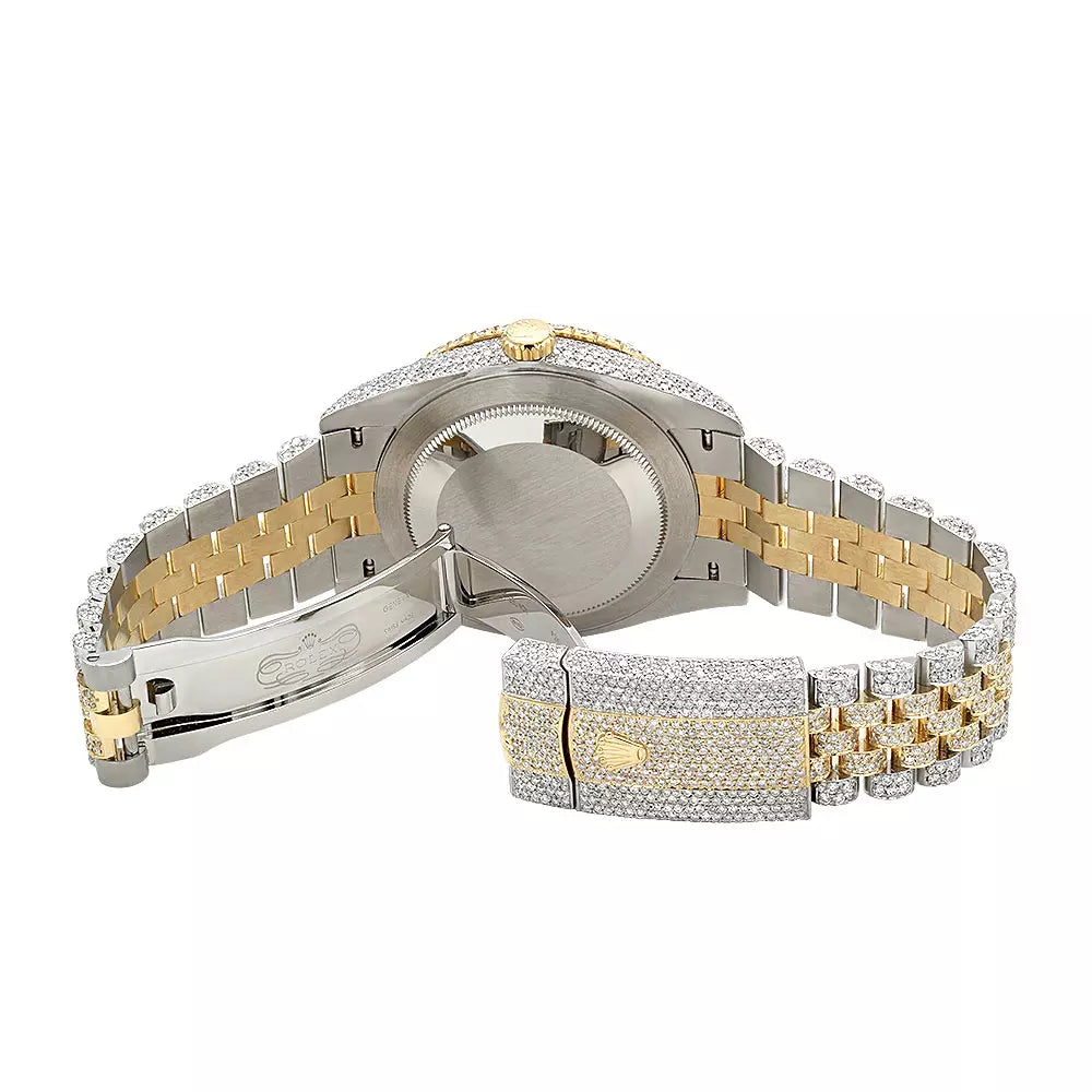 Diamond Two Tone Rolex Datejust Watch | 41MM | Gold Full Diamond Dial | 18K Gold | 20.5CT