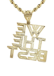 10K Yellow Gold "We The Best" Necklace" | Appx. 18.6 Grams