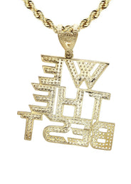 10K Yellow Gold "We The Best" Necklace | Appx. 18.6 Grams