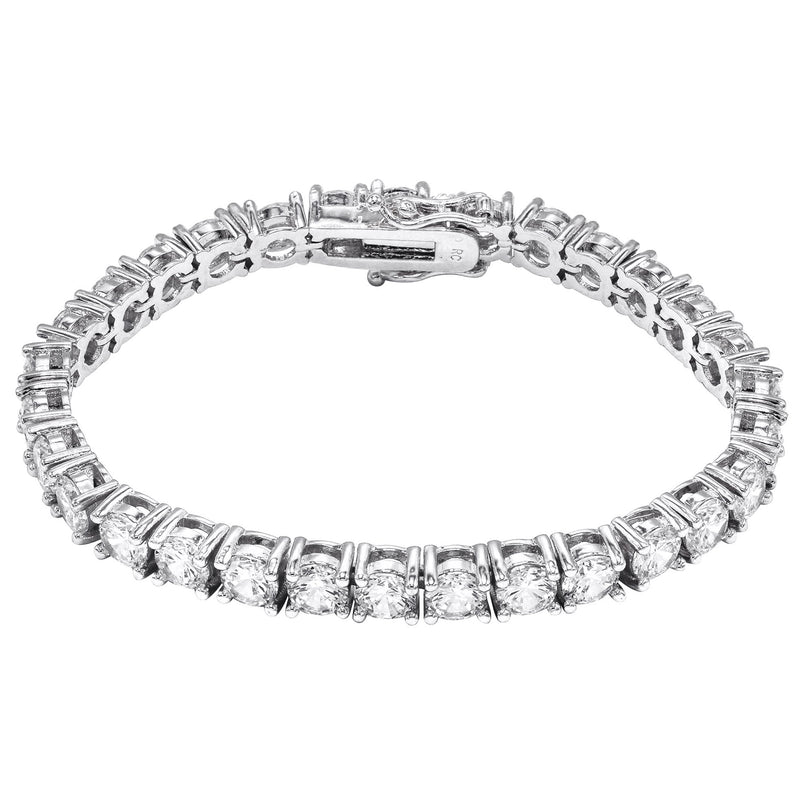 Womens Lab Grown Diamond Tennis Bracelet - 14K White Gold