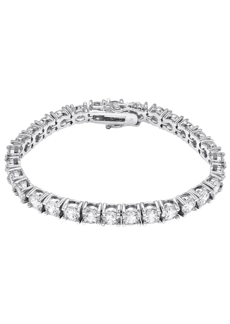 Womens Lab Grown Diamond Tennis Bracelet - 14K White Gold