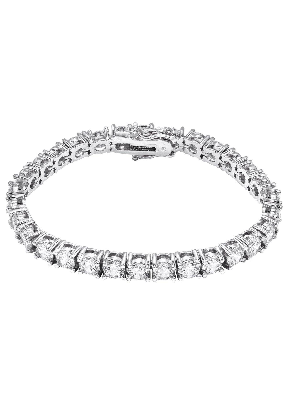 Lab Grown Diamond Tennis Bracelet - 14K White Gold