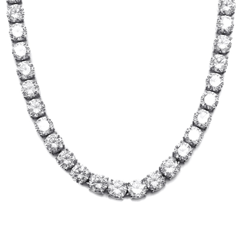 Lab Grown Diamond Tennis Chain / Necklace  - 14K White Gold