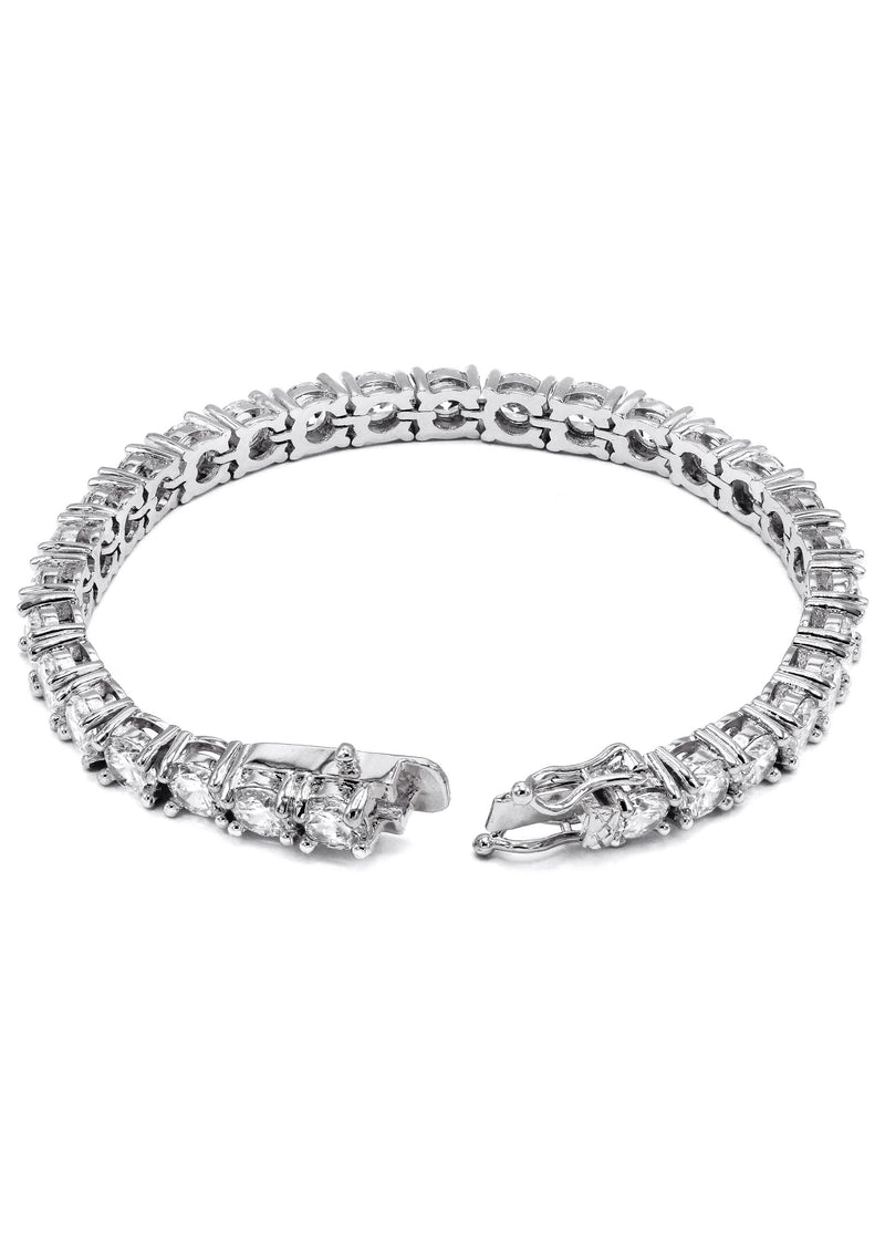 Womens Lab Grown Diamond Tennis Bracelet - 14K White Gold