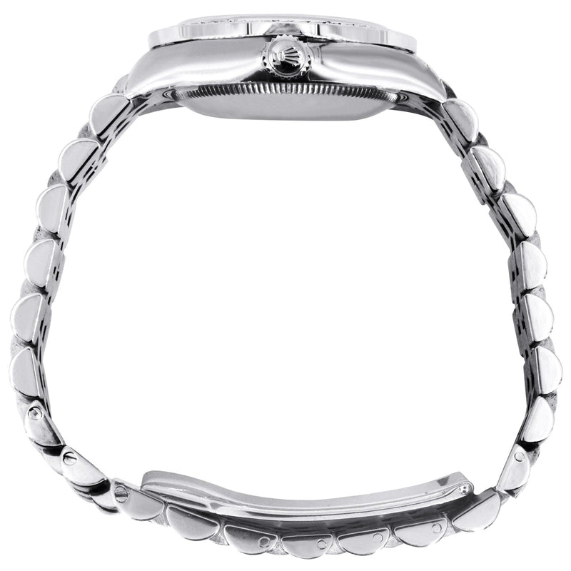 Diamond Rolex Watch | 68274 | Diamond Bezel | 31MM | Light Blue Roman Diamond Dial | Jubilee Band