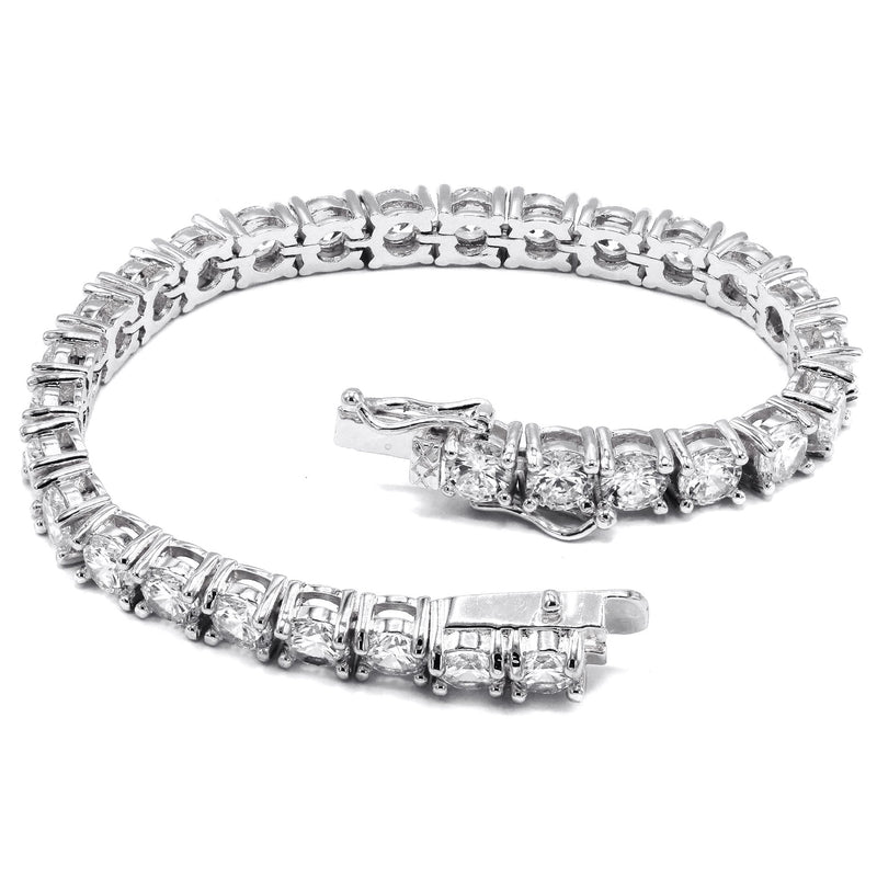Lab Grown Diamond Tennis Bracelet - 14K White Gold