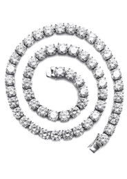 Lab Grown Diamond Tennis Chain / Necklace  - 14K White Gold
