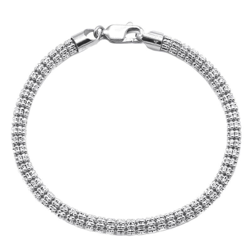 14K White Gold Ice  Bracelet