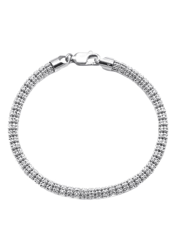 14K White Gold Ice  Bracelet