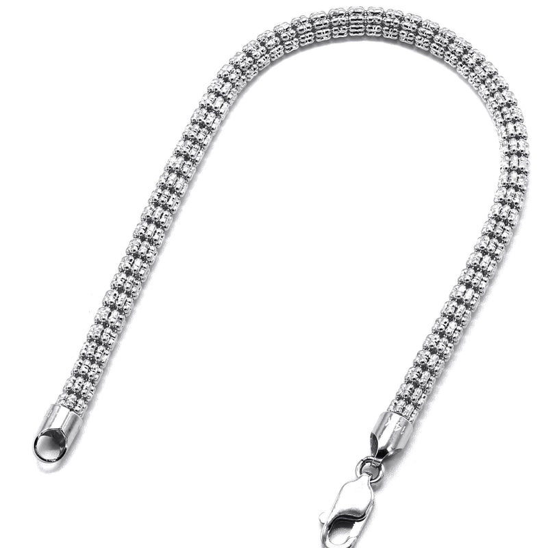 14K White Gold Ice  Bracelet