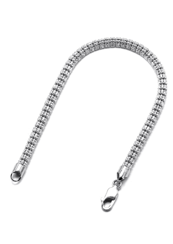 White Gold Men's Ice Bracelet 10K/14K
