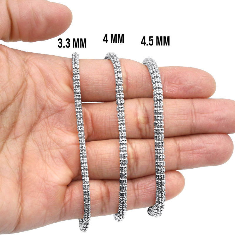 14K White Gold Ice  Bracelet