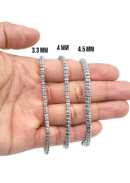 14K White Gold Ice  Bracelet
