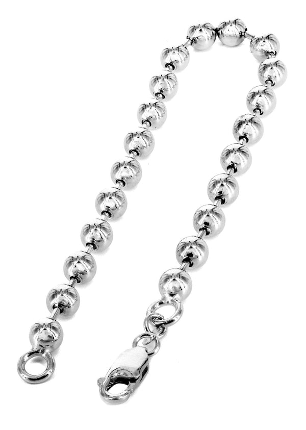 Mens Dog Tag Bracelet 10K/14K White Gold