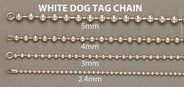 14K White Gold Bracelet Dog Tag