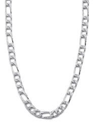 Silver Chain -  Iced Out Figaro Chain