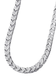 Silver Chain -  Silver Iced Out Franco Chain