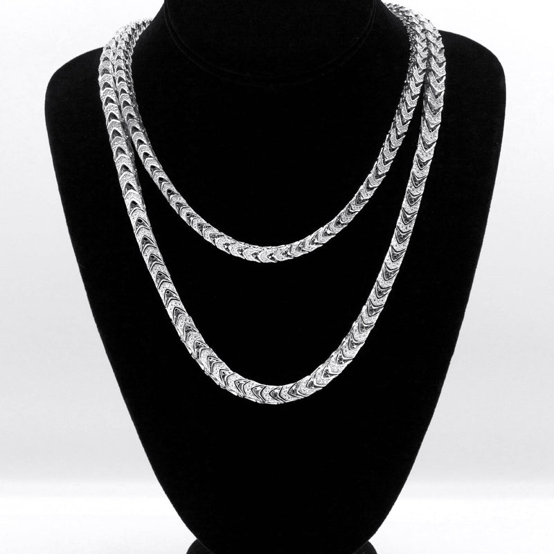 Silver Chain -  Silver Iced Out Franco Chain