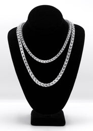 Silver Chain -  Silver Iced Out Franco Chain