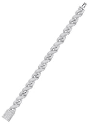 Silver White Ice Infinity Link Bracelet
