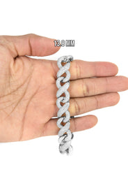 Silver White Ice Infinity Link Bracelet