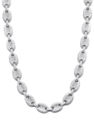 Silver Chain -  Silver Iced Out Puff Chain