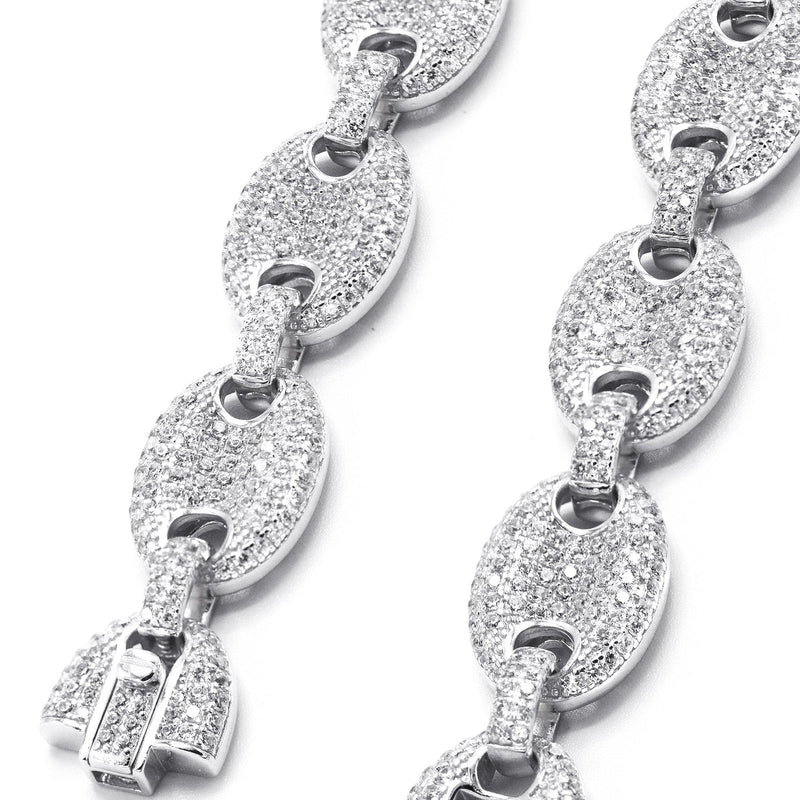 Silver Chain -  Silver Iced Out Puff Chain