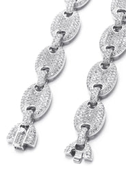 Silver Chain -  Silver Iced Out Puff Chain