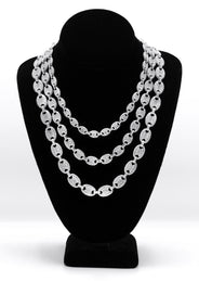 Silver Chain -  Silver Iced Out Puff Chain
