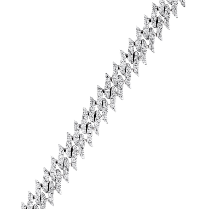 Silver White Spike Barbed Wire Bracelet