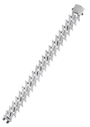 Silver White Spike Barbed Wire Bracelet