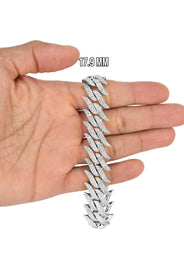 Silver White Spike Barbed Wire Bracelet