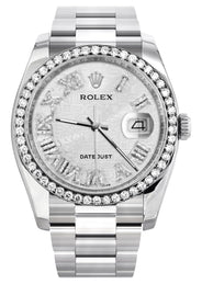 116200 | Rolex Datejust Watch | 36Mm | White Texture Roman Dial | Oyster Band