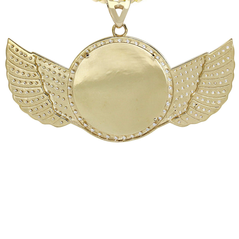 10K Yellow Gold Wings Picture Necklace | Appx. 19.2 Grams